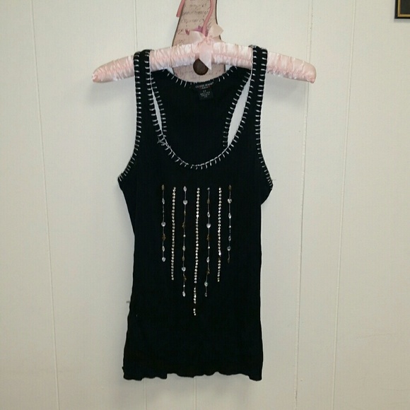 SOLD Guess gem tank top, silver embellishments,S - Picture 2 of 7